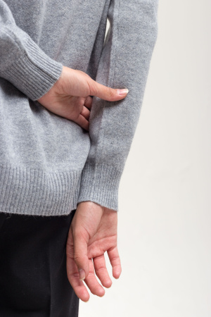 Пуловер жен 02056 каш Мунх (L-48, 74 серый)