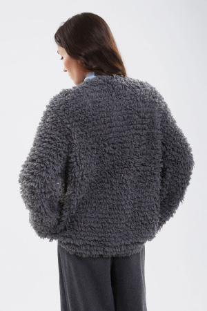 Кардиган жен 40083 "барашек" мунх (L-48, 1267 мокр асфальт)