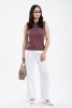 Топ (майка) шелк+каш 103-0221-006 Хан Богд (L-48, 3147 Пыльно-сливовый)