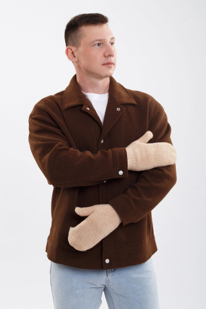 Варежки взрослые 70% шерсть ТОД (2, бежевый )