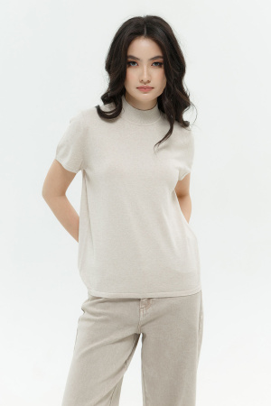 Джемпер жен хлоп+шелк+каш HDА23081L БлюСкай (XL-50, 607 бежев)