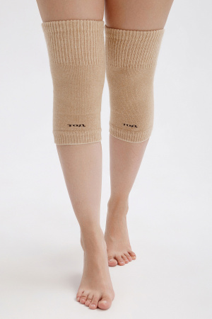 Наколенники короткие 70% шерсть ТОД (F, бежевый)