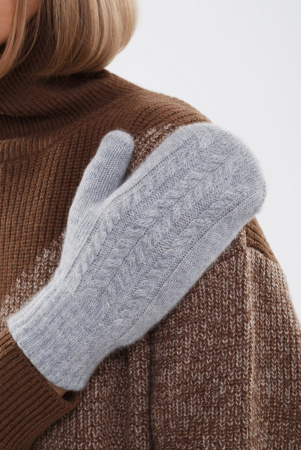 Варежки 30120 каш мунх КХ (F, 148 светло-серый)