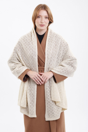 Палантин шерсть вязанный ТОД (70*200, бежевый)