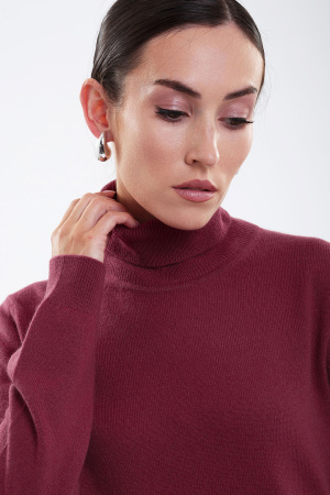 Водолазка жен 12068 каш мунх (S-44, 1209 брусничный)