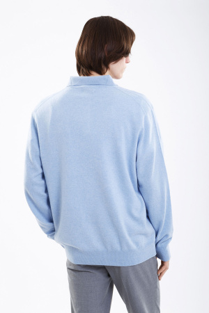 Сорочка муж на пугов KM010140 гоби (S-44, 520 голубой)