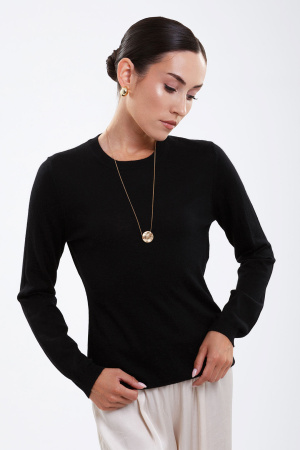 Джемпер жен KW043843 каш+шелк гоби (M-46, 7018 черн)