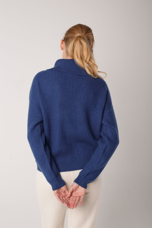 Сорочка жен 11061 на молнии каш мунх (L-48, 482 синий)