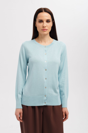 Кардиган жен 08302 шелк+каш мунх (XL-50, 430 аква)