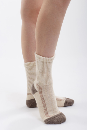 Носки 100% шерсть КАШЕМИР ХАУС (KHAN CASHMERE) (43-45, бел*кор орнамент)