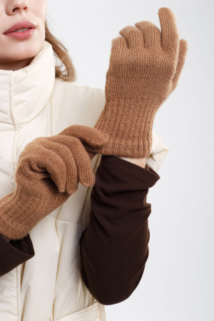 Перчатки взрослые 70% шерсть ТОД (1, рыжий)