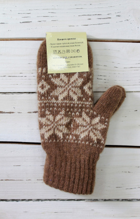 Варежки дет 70% с рисунком ТОД (2, рыжий*рис)