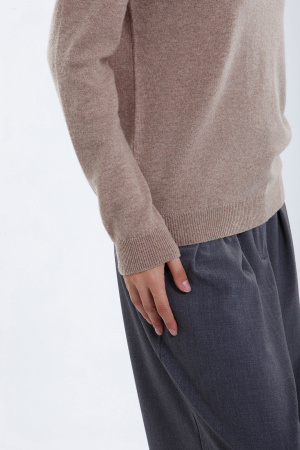 Свитер 12068 шерсть+кашем Munkh (2XL-52, 392 бежево-коричневый)