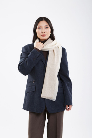 Шарф шерсть WDL66008 БлюСкай (165*30, 300/01 светло-кор*бел)