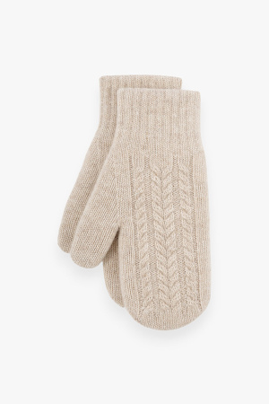 Варежки 30120 каш мунх КХ (F, 02 бежев)