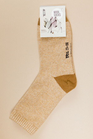 Носки 70% шерсть демисезонные ТОД (35-37, беж*рыж)