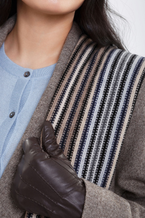 Шарф каш ХA19004z БлюСкай (180*20, 1, multicolor (полоска*черн*кор*беж*голуб*син))