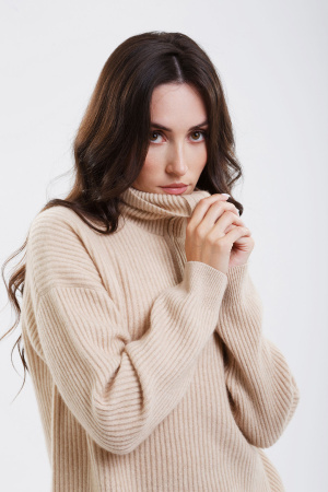 Сорочка жен 11061 на молнии каш мунх (M-46, 02 бежев)