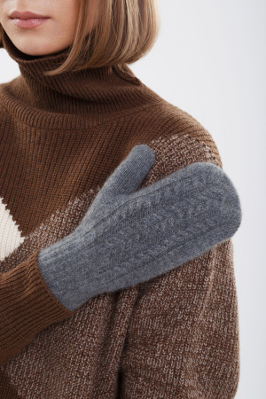 Варежки 30120 каш мунх КХ (F, 74 серый)