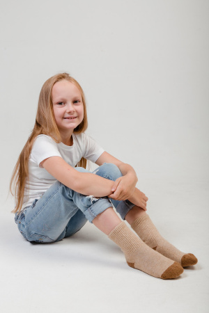 Носки дет 70% шерсть ТОД (1, беж*рыж)