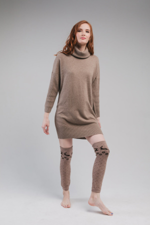 Гетры 70% шерсть ТОД (F, коричневый*рис)