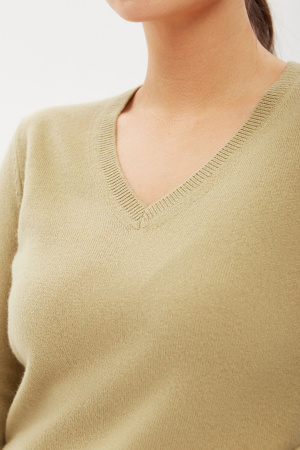 Пуловер жен KW071532 гоби (L-48, 28 паст-трав)