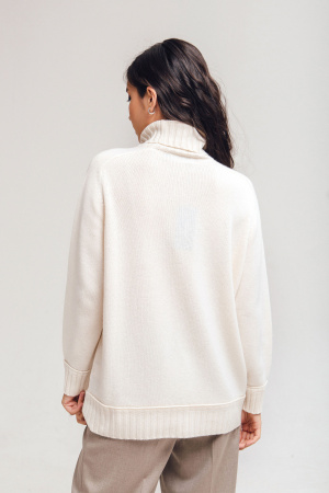 Свитер жен 12078 каш Мунх (2XL-52, 01 белый)