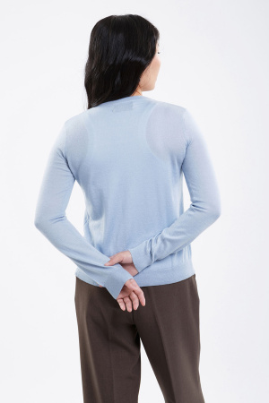 Кардиган жен шелк+каш 102-0223-078 Хан Богд (S-44, 1504 голубой)