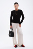 Джемпер жен KW043843 каш+шелк гоби (M-46, 7018 черн)