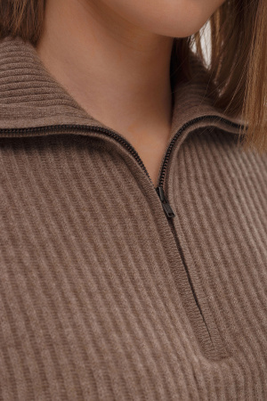 Сорочка жен 11061 на молнии каш мунх (M-46, 57 коричневый)