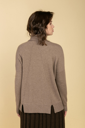 Свитер жен 12072 каш Мунх (XL-50, 57 коричневый)