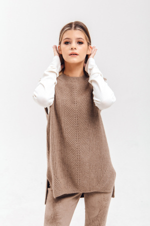 Жилет жен 06055 каш Мунх (L-48, 57 коричневый)
