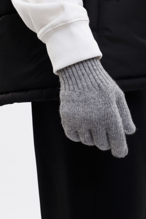 Перчатки взрослые 70% шерсть ТОД (2 , серый)
