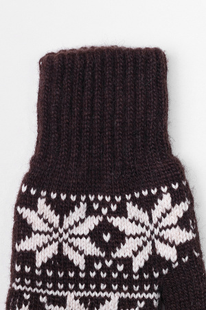 Варежки дет 70% Бат Сежу (3, шоколадный*рис)