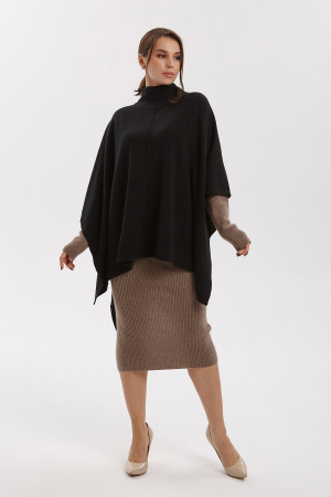 Пончо жен KW170597 гоби (XS-S, 1481 черн)