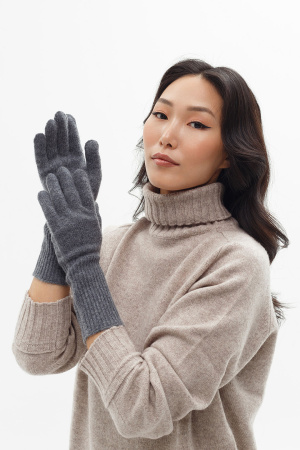 Перчатки удлинен ШК-31013 КАШЕМИР ХАУС (MAGNAG) (F, 37 темно-серый)