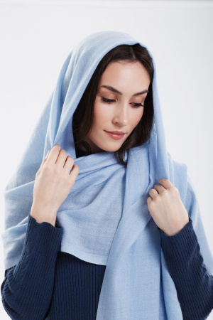 Шаль WA200001 (2АТ2112001А02500 (4112ch130)) Гоби (200*65, 520 голубой)