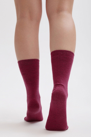 Носки 70% шерсть   (35-37, бордовый)