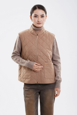 Жилет жен стег на молнии 55-23-206-QС Гоеол (L-48, 1056/16/1 темно-беж)