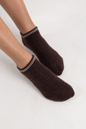 Носки укороченные 70% шерсть ТОД (34-36, шоколадный)