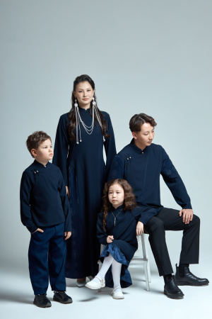 Платье для девочки CASHMERE HOUSE (134, синий)