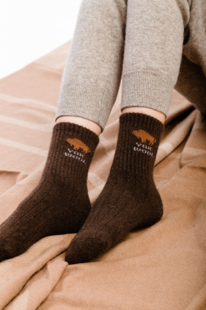 Носки 100% шерсть яка ТОД (34-36, шоколадный)