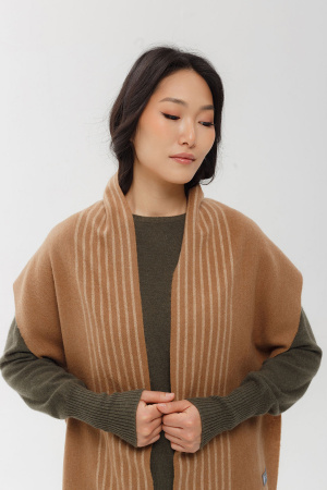 Шарф вербл WBM59028 БлюСкай (КХ) (160*30(+-2), 20002 вербл*беж)