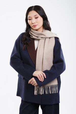 Шарф кашем WF63001 БлюСкай (180*30(+-2), 02/57 беж*корич)