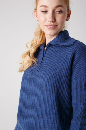 Сорочка жен 11061 на молнии каш мунх (L-48, 482 синий)