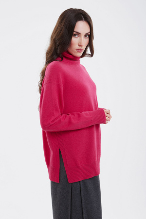 Свитер жен 12180 каш Munkh (2XL-52, 1717 малиново-красный)