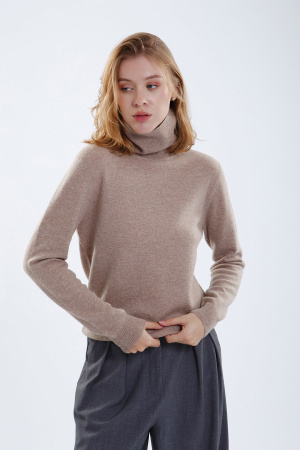 Свитер 12068 шерсть+кашем Munkh (2XL-52, 392 бежево-коричневый)