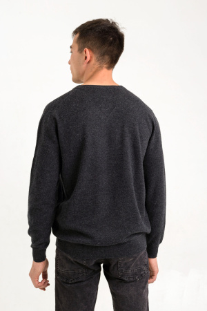 Пуловер муж KM070419E (720067WE (718018)) гоби (S-44, 75 графитовый)