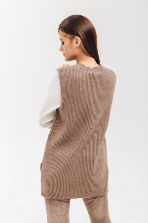 Жилет жен 06055 каш Мунх (L-48, 57 коричневый)