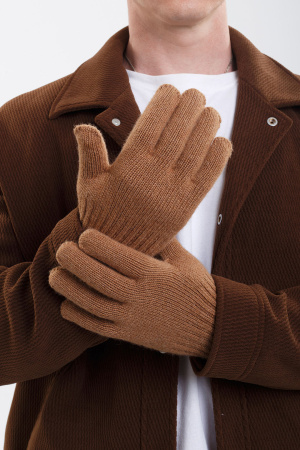 Перчатки взрослые 70% шерсть ТОД (1, рыжий)